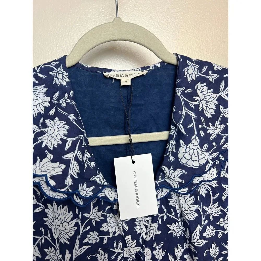 Ophelia & Indigo Navy Floral Tilly Maxi Dress Nwt Sz. M — image 7 of 8